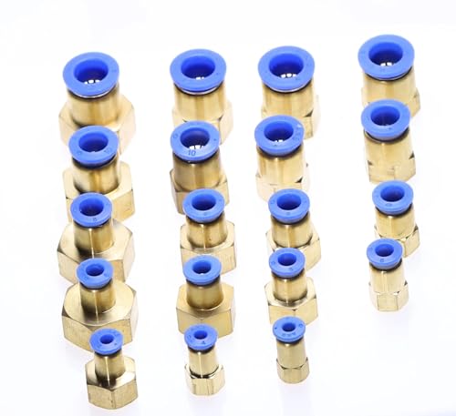Conector PCF de 4mm con rosca M5 hembra antiescape para sistemas de aire comprimido 5
