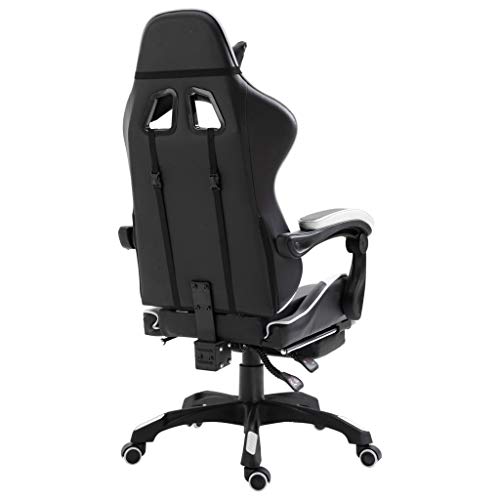 Sillas Gaming Reposapies Blanca Marca Tidyard