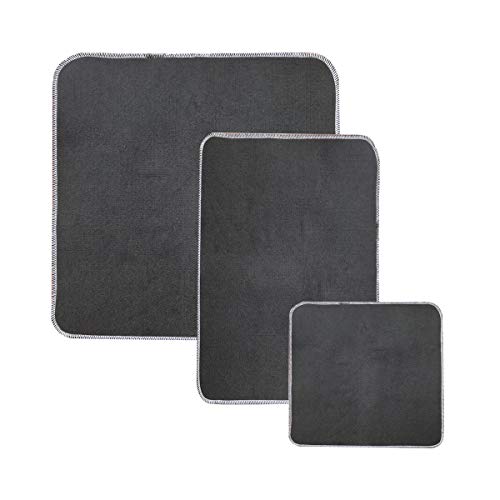 MORIE 不燃シート バーナーシート 溶接火花受けシート カーボンフェルト生地 3枚入り キャンプストーブ・焚き火台用 耐火 防炎 養生 軽量 25cm×25cm+32cm×45cm+50cm×50cm