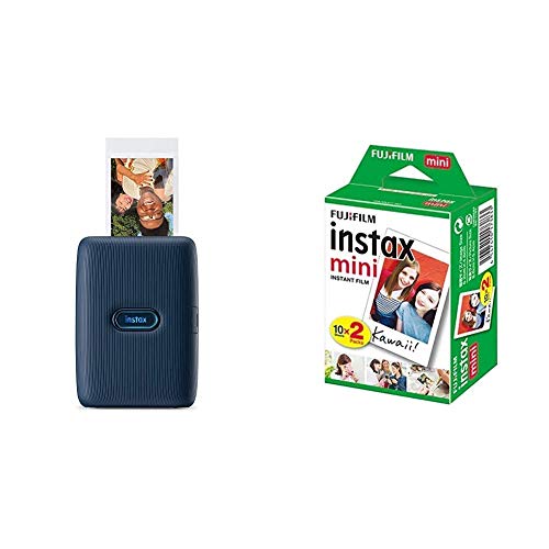 Instax Link, Impresora para Smartphone, Azul Denim + m Instax Mini Brillo...