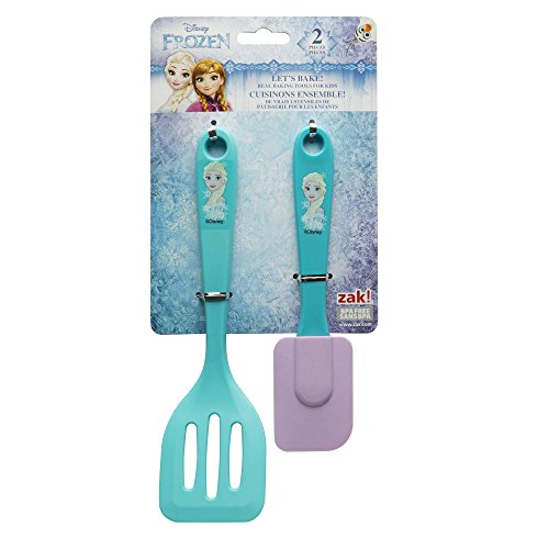Zak Designs Lets Bake! Turner and Spatula for Cooking with Kids, Princess Elsa