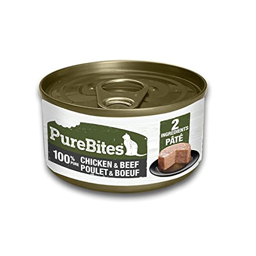 2.5 oz Pure Bites 100 Percent Chicken & Beef Cat Pate - Pack of 12