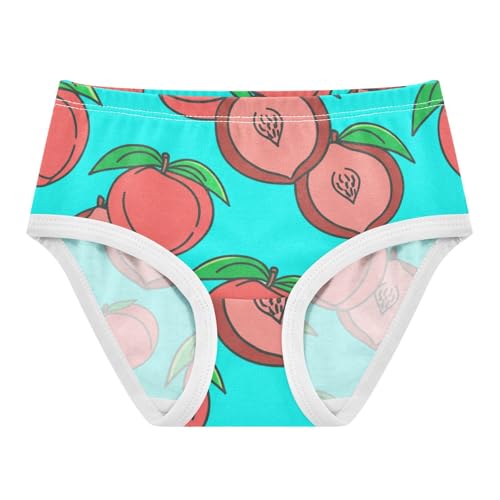 Colorful Toddler Underwear Custom 2t Cotton Little Girl Panties Cute Peaches Turquoise Briefs Undies Kids
