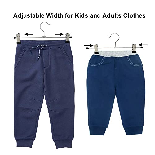 Northern Brothers Pants Hangers With Clips 20 Pack, Adjustable Skirt Hangers For Women Metal Pants Hangers For Jeans #TOP1
