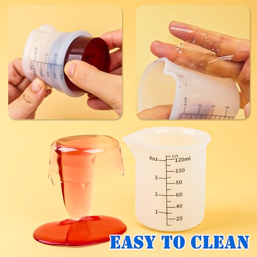 Set de vasos medidores y mini cuencos de silicona 5 piezas miniatura 6
