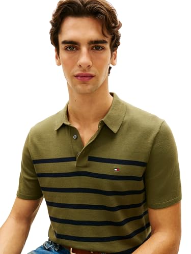 Image of Tommy Hilfiger Men's Lightweight Cotton Knit Short Sleeve Polo Shirt