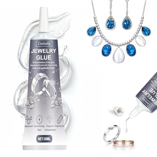 Schmuckkleber Extra Stark Transparent,Schmuckkleber,Bastelkleber Transparent,Schmuckklebers für Ohrringe,Schmuckklebers Wasserfest,für Schmuckstein, Bastelarbeiten