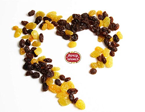 Golden Raisins 2 Lb Bag - Premium Large Seedless Dried Sultanas From South Africa - No Added Sugar | By Spicy World #TOP2
