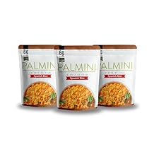 Palmini Spanish Rice | Low-Carb, Low-Calorie Hearts of Palm Rice | Keto, Gluten Free, Vegan, Non-GMO | As seen on Shark Tank | 8 Ounce Pouch - Pack of 3