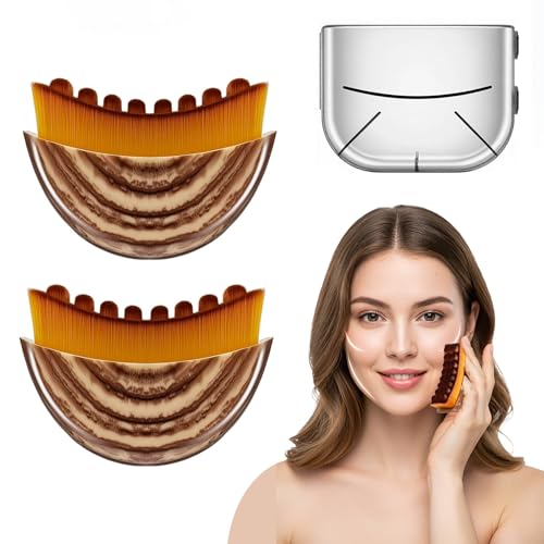 2 cepillos faciales de drenaje linfático, cepillado limpio y seco, cuidado de la piel, escultura de barbilla y mandíbula, diseñado ergonómicamente para adaptarse a la piel con precisión, reduce la