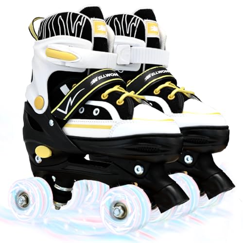 Kids adjustable roller skates with light-up wheels