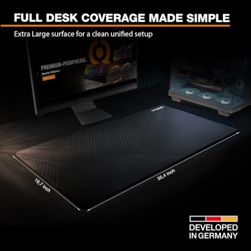 Image of be quiet! Mousepad XL, Black, Extra Large Gaming Desk Mat