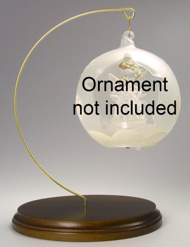 Premium Christmas Wood Ornament Holders - Display That Special Holiday Ornament - Solid Wood Base - Pack of 2 Stands - 7\"H