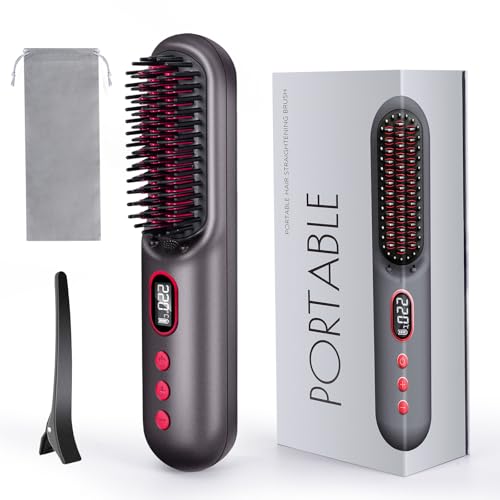 Brosse à lisser plasma portable LAMA pour des retouches cheveux parfaites en voyage