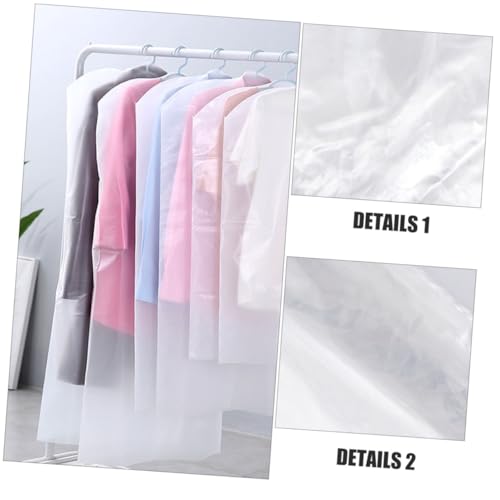 GLEAVI 20pcs Transparent Dry Cleaning Bags for Clothes Covers Dust Garment Storage Pouch for Wardrobe for Dresses Suits and Seasonal Clothing3