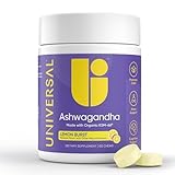 Universal U Calm + Focus Ashwagandha Chews – KSM-66® 300 mg Clinically Studied Extract for Stress Relief, Mood Balance & Calm Energy – Lemon Flavor – 60 Chews