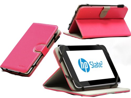 Navitech - Nouveau Housse à Rabat en Cuir bycast Rose avec Stand conçue spécialement pour Le Archos Arnova Gbook 7 Pouces
