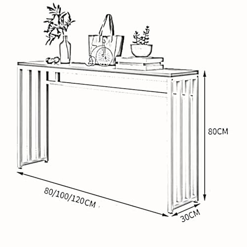 Mesa de sofá estrecha para pasillo de entrada ideal para decorar recibidores pequeños 5