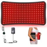 60 X 30CM ROTLICHTGÜRTEL, 660 NM UND 850 NM ROT UND NAHINFRAROT LAMPENGÜRTEL MIT TIMER EINSTELLUNG, 5 LICHTMODI, FÜR BEINE, RÜCKEN, TAILLE, SCHULTERN, NACKEN