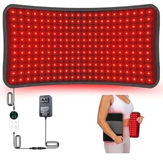 242 LED Red Light Pad, 60cm x 30cm Large Red and Near Infrared Light Pad for Full Body, 660nm & 850nm, 6 Timer & 5 Brightness Settings, 3 Modes