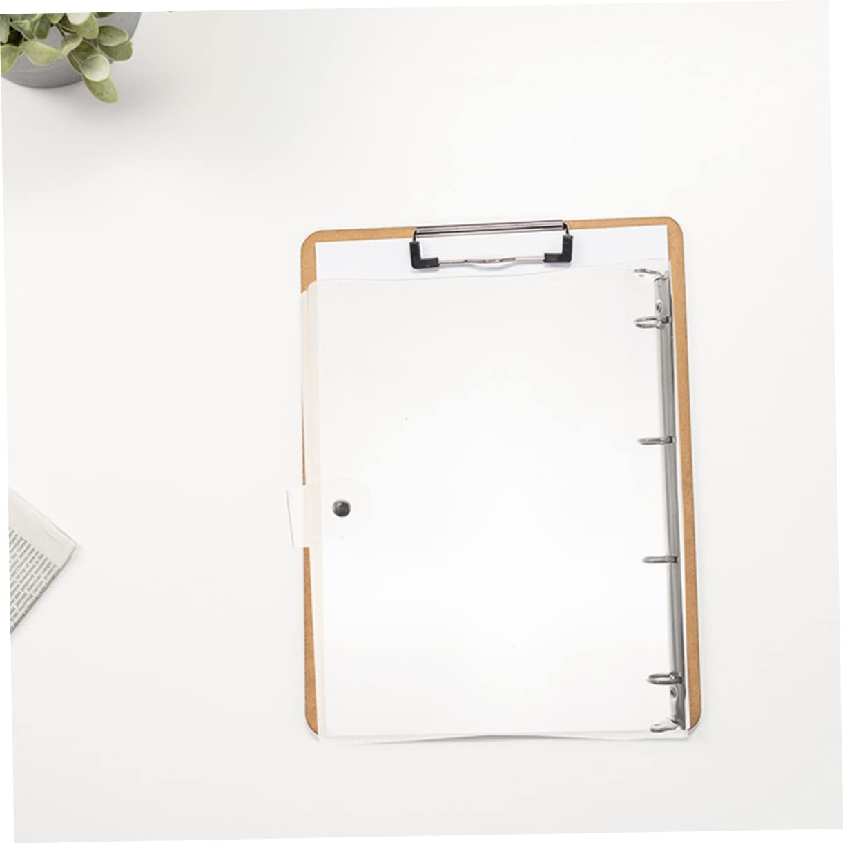 Classeur à Anneaux A4 Portable en Plastique 3 Pièces