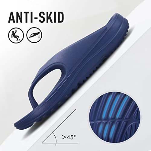 Shevalues Orthopedic Sandals For Women Arch Support Recovery Flip Flops Pillow Soft Summer Beach Shoes,Navy 40 #TOP4