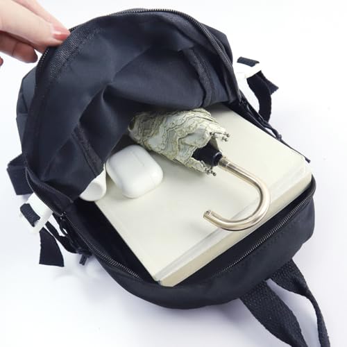 Image of GUSTAVE Sling Bag for Men Fashion Nylon Crossbody Bag with Handle Lightweight & Durable Outdoor Lightweight Item Bag for Travel, Strolling, Hiking, Camping, Commuting, Black, 20x12x31cm
