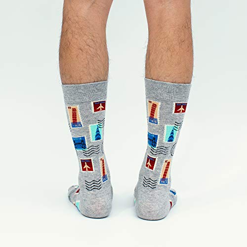 BONANGEL Men's Fun Dress Socks-Colorful Funny Novelty Crew Socks Pack,Crazy Socks Gifts for Men (10pairs-Bicycle 2) - Thumbnail 5