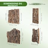 DOITOOL 4 écorces de liège 13 x 7,5 cm pour terrarium photo 4
