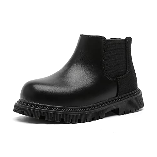 Girls Ankle Boots Chelsea Boots Fashion Side Zipper Boots Lace Up Waterproof Combat Shoes for Toddler/Little Kid