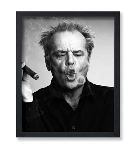 Poster Master Nicholson - Nicholson Actor Print - Celebrity Art - Cigar Art - Gift for Men, Women & Fans - Funny Wall Decor for Bedroom, Living Room or Studio - 8x10 UNFRAMED