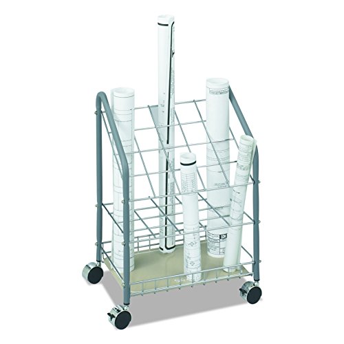 Safco Products 3091 Tubular Steel Wire Roll File, 20 Compartment Light Gray | Organize Ref Documents | 100 Lbs Capacity | Rollable With Locking Wheels #TOP2