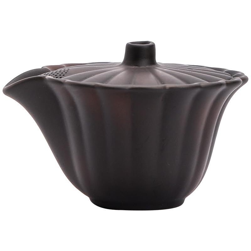 Ceramiczny dzbanek, ręcznie rzeźbiony ceramiczny czajniczek w kształcie płatka, chiński zestaw do herbaty Gaiwan Kung Fu, zaparzacz do herbaty Pu'er