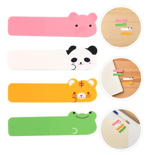 Marcadores de página de animales en colores variados, juego escribible de 10 piezas 7
