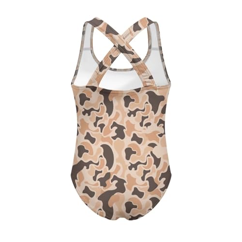 Image of INSTANTARTS Girls One Piece Swimwear Sleeveless Crossback Swimsuits
