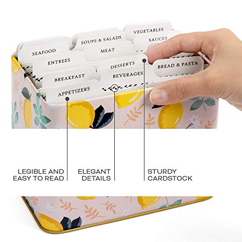 Jot & Mark Recipe Card Dividers | 24 Tabs Per Set, Works With 4X6 Inch Cards, Helps Organize Recipe Box (Classic) #TOP2