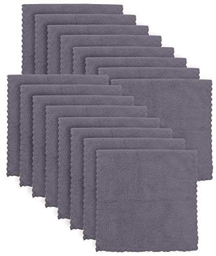 Image of Super Soft Burp Cloths 16 Pack - Thick - Extra Absorbent - Perfect Size Large 20 X 10 Inch - Light and Easy to Carry - Milk Spit Up Rags - Burpy Cloths for Unisex, Boy, Girl, Newborn - Grey