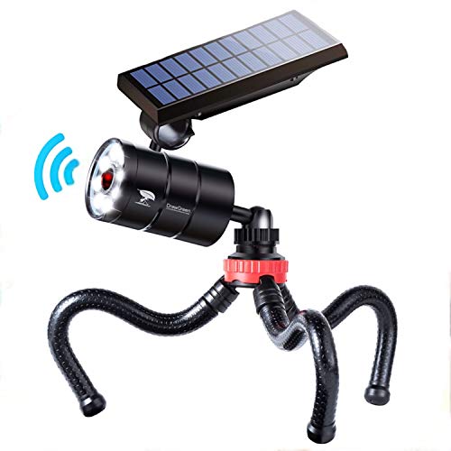 Solar Motion Sensor Light Outdoor Spotlight of 2 Aluminum 9W 1400-Lumen (130W Equi.) LED Solar Security Flood Lights for Patio Path Porch Garden Camping, 100-Week 100% Free Replacement