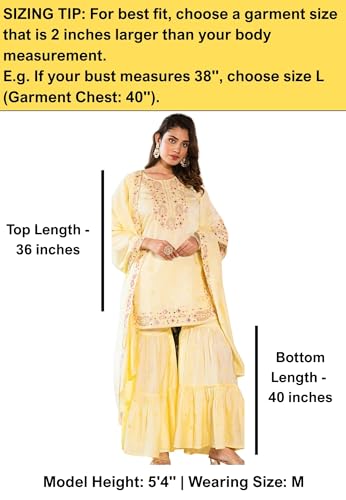 Sharara suit set-3 Pc kurti/kurta, pant, dupatta|indian dresses for women|salwar kameez ready to wear for parties4