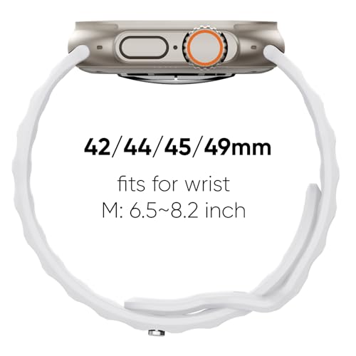 Image of Sport Bands 6-Pack Compatible with Apple Watch Ultra 3 /2 Band 49mm 46mm 45mm 44mm 42mm, Wide Soft Silicone Wristbands Waterproof Strap Men for iWatch Series 11 10 9 8 7 6 5 4 3 SE Ultra