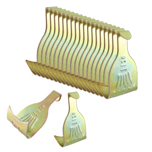 Image of 20Pcs Picture Moulding Hooks Brass Photo Rail Hangers S-Shaped Picture Frame Hangers(Brass)