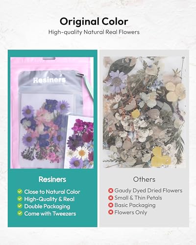 Dried Flowers, Resiners 100Pcs Pressed Flowers for Resin Soap Candle Scrapbook Supplies Card - Image 3