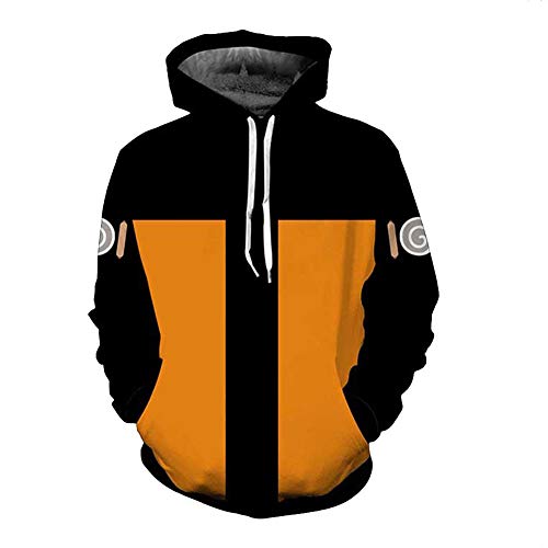 BELLER 3D Printing Naruto Anime Classic Hooded Sweatshirts Pullovers/Zipper (N024 S)