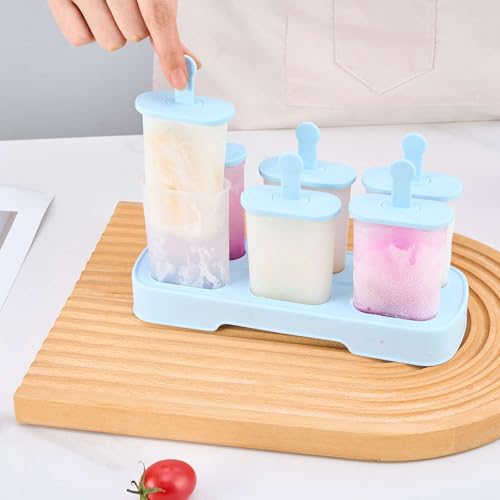 Molde para paletas de helado casero azul miniatura 4