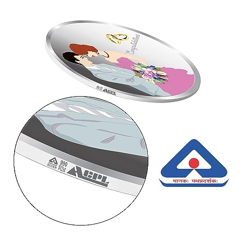 Image of ACPL Precious Moments 999 Pure Silver Coin Newly Married Couple 10 gm 20 gm 50gm