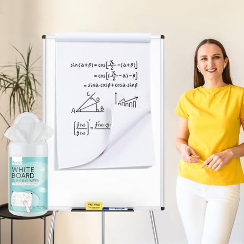 Image of Whiteboard Cleaning Wipes, 100 Count Total Disposable Dry Erase Wipes for Classroom, Office & Home, Electronic Screen Wipes, 100 Pcs Per Pack (1 PACK)