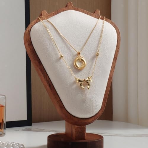 Image of Necklace Display Stand Showcase Stable Fashion Jewelry Organizer for Dresser