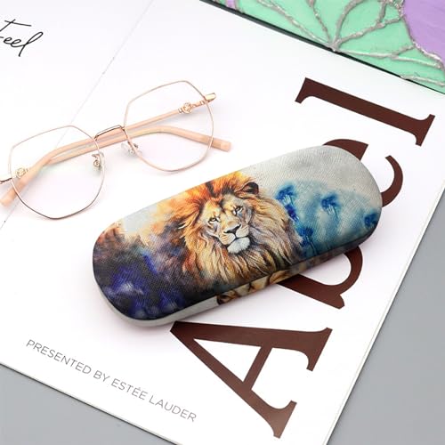 Image of Eyeglasses Case Hard Shell Protective Case for Glasses Eyeglass Box with Cleaning Cloth for Boys Men Man Cute Aesthetic