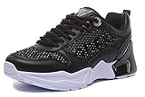  GUESS Tandey Active Lace Up Sneaker Mujeres Entrenador Negro Blanco, color Negro, talla 36 EU