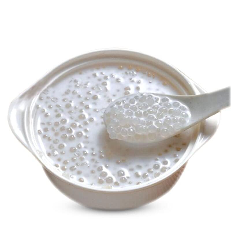 Miniatura 7 de Blanco pequeño sagú 10.58 oz leche té postre sagú rocío fruta pescado materia prima (10.5oz.) sagú